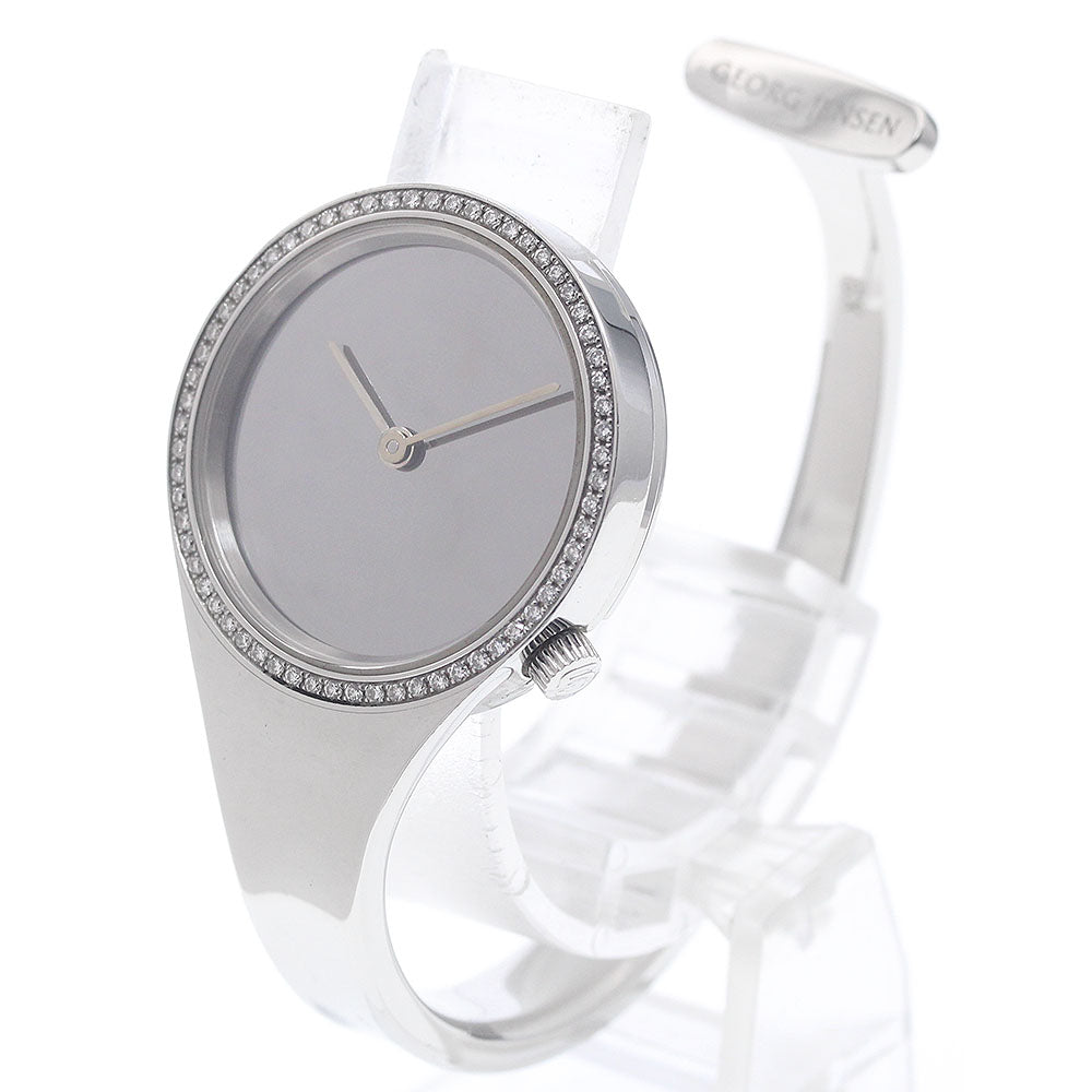 Georg Jensen Vivianna Diamond Bezel Silver Dial Quartz Ladies Watch_959553