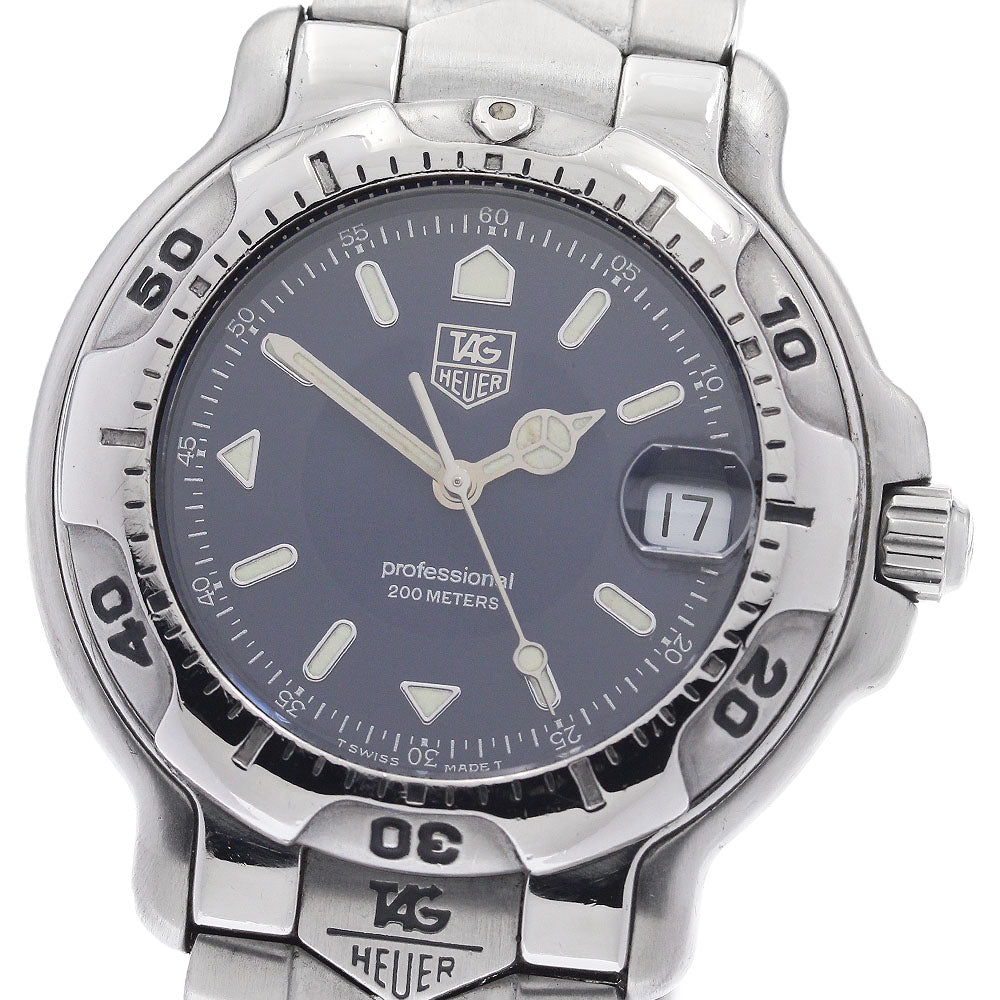 TAG HEUER 6000 Series Professional WH1115-K1 Date Navy Dial Quartz Men's_959624