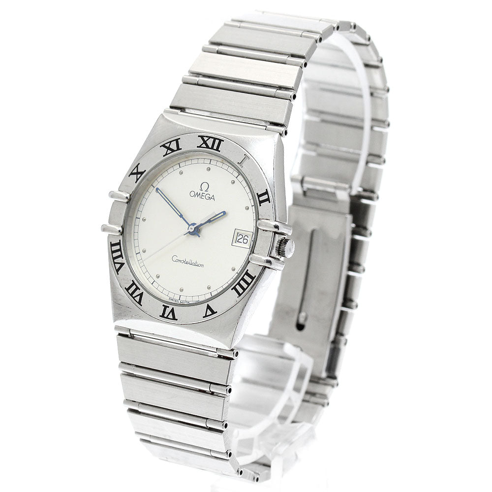 OMEGA Constellation Date Flat bezel Silver Dial Quartz Men's Watch_959646