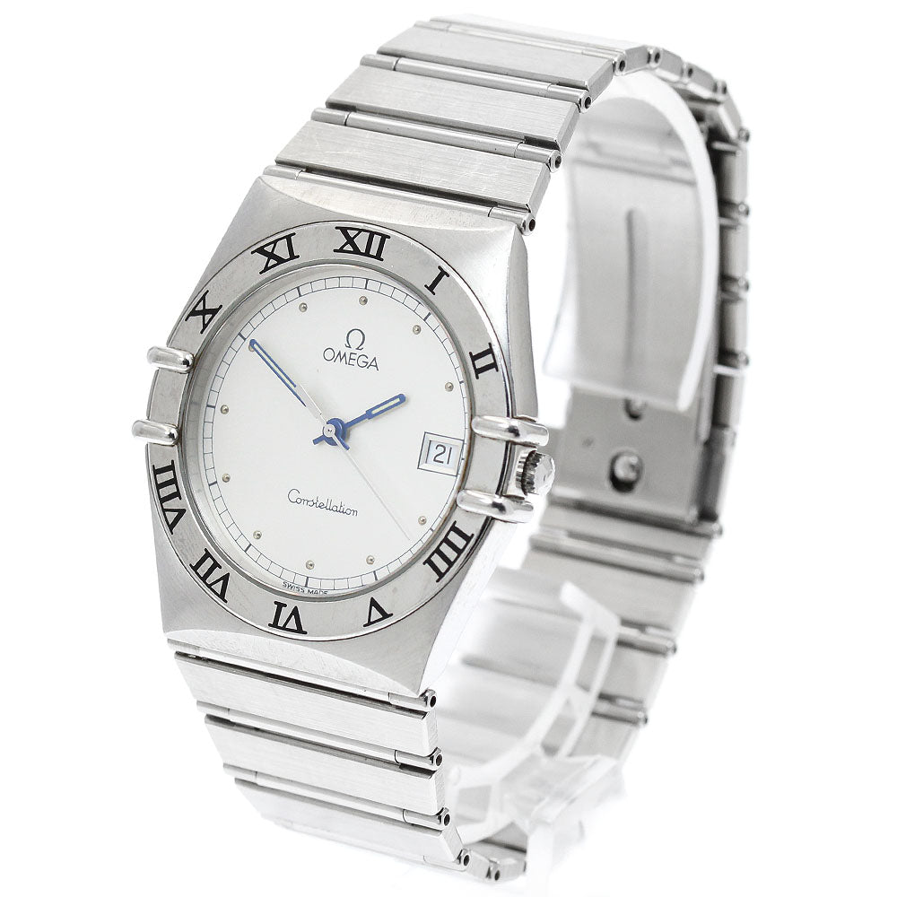 OMEGA Constellation Date Flat bezel Silver Dial Quartz Men's Watch_959658