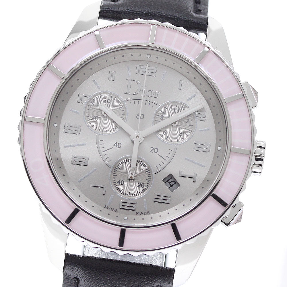 Dior Crystal Chronograph CD114314 Date Small Second Quartz Men's Watch_959786
