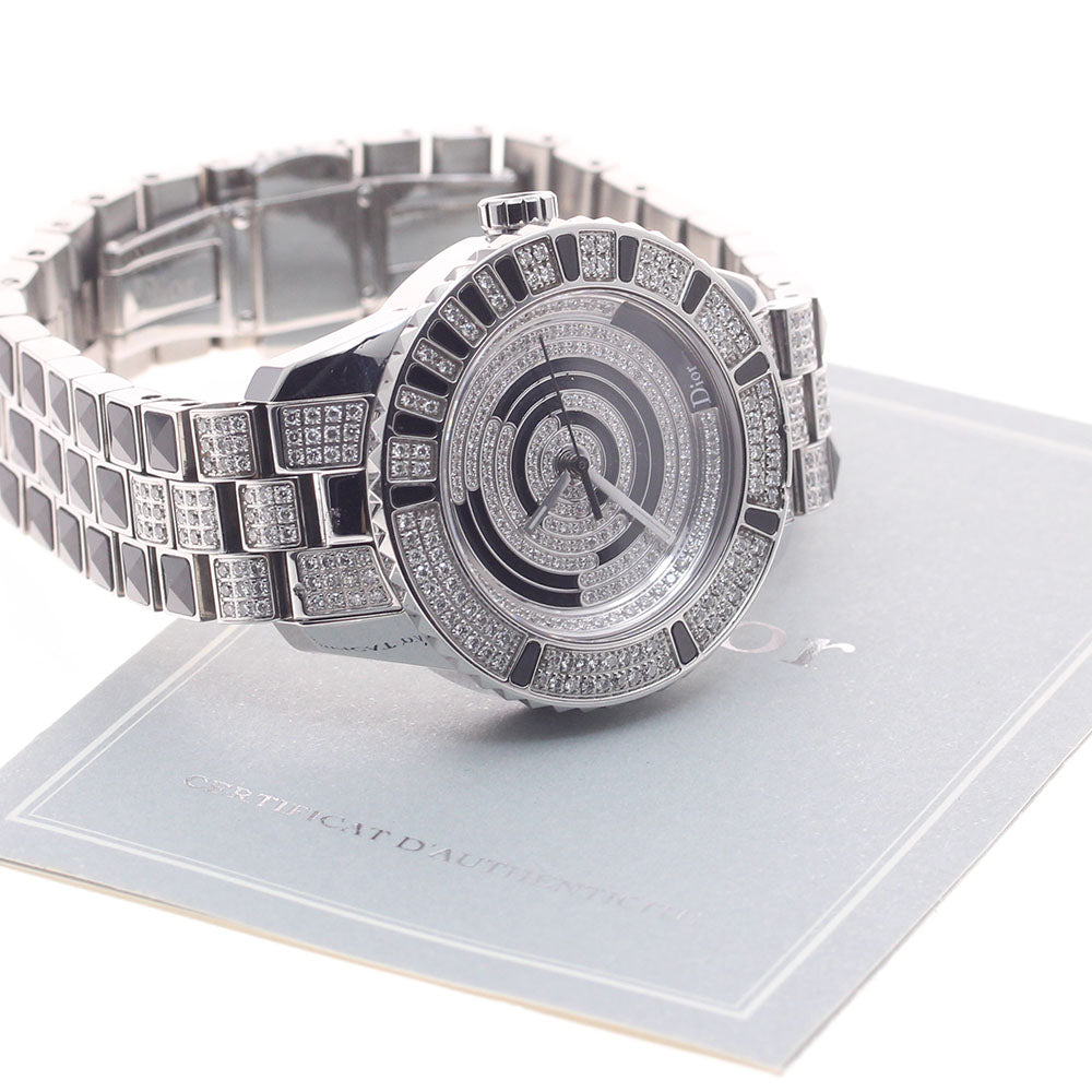 Christian Dior crystal CD11311BM001 Diamond Bezel Silver/Diamond Dial Quartz Ladies Watch_959903