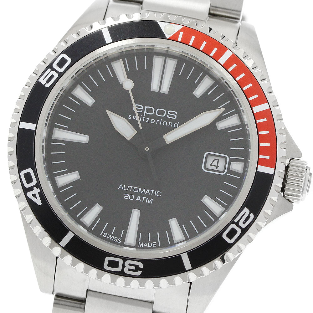 EPOS Sportive 3413BKRDM Date Black Dial Automatic Men's Watch_959938