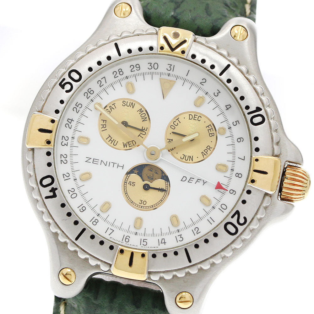 ZENITH Defy El Primero 19.2000.393 Triple calendar moon phase White gold Dial Quartz Men's Watch_959955