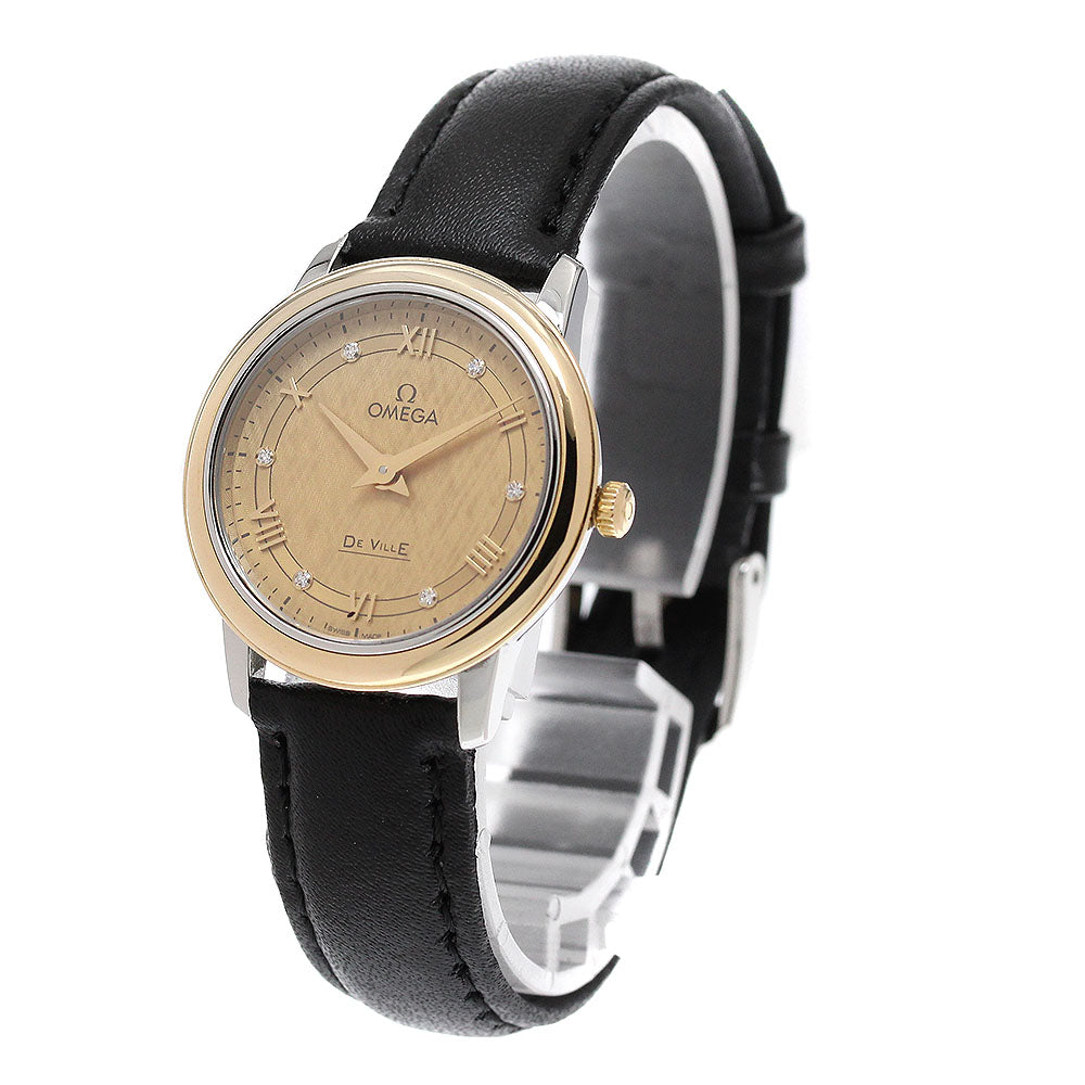 OMEGA De Ville Prestige 424.23.27.60.58.001 18K Yellow Gold Bezel Quartz_959977