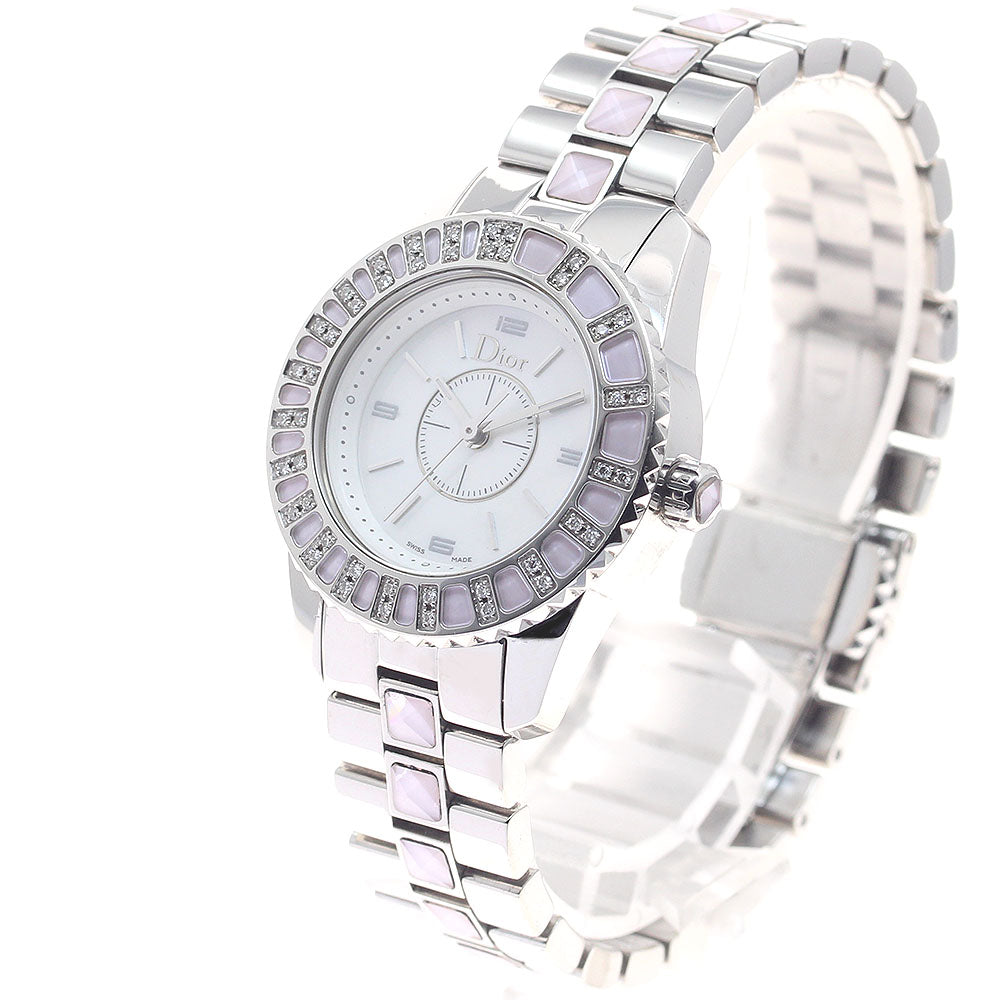 Christian Dior crystal CD112111 Diamond Bezel White shell Dial Quartz Ladies Watch_959980