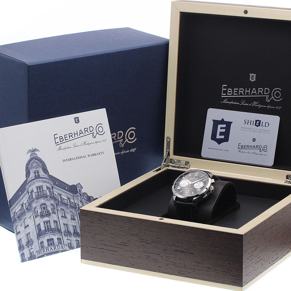 EBERHARD Extrafort Grand Taille Rouà Colonne 31955 Chronograph Date Black / Silver Dial Automatic Men's Watch_960020