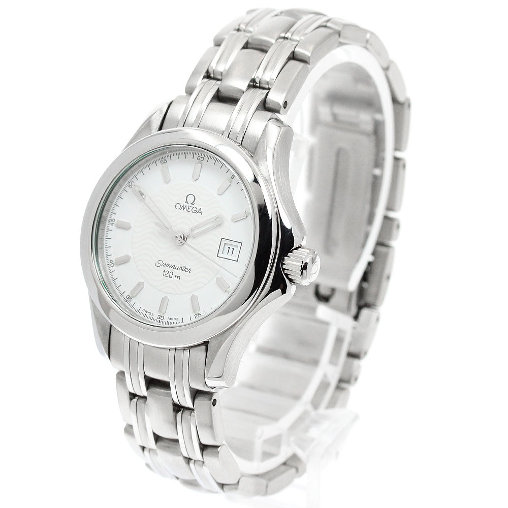 OMEGA Seamaster120M 2571.21 Date white Dial Quartz Ladies Watch_960145