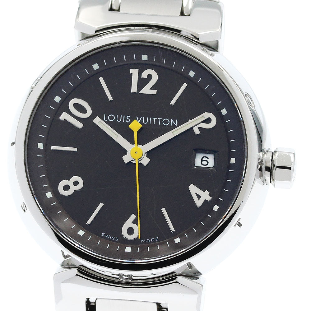 LOUIS VUITTON Tambour Q1211 Date Brown Dial Quartz Ladies Watch_960246