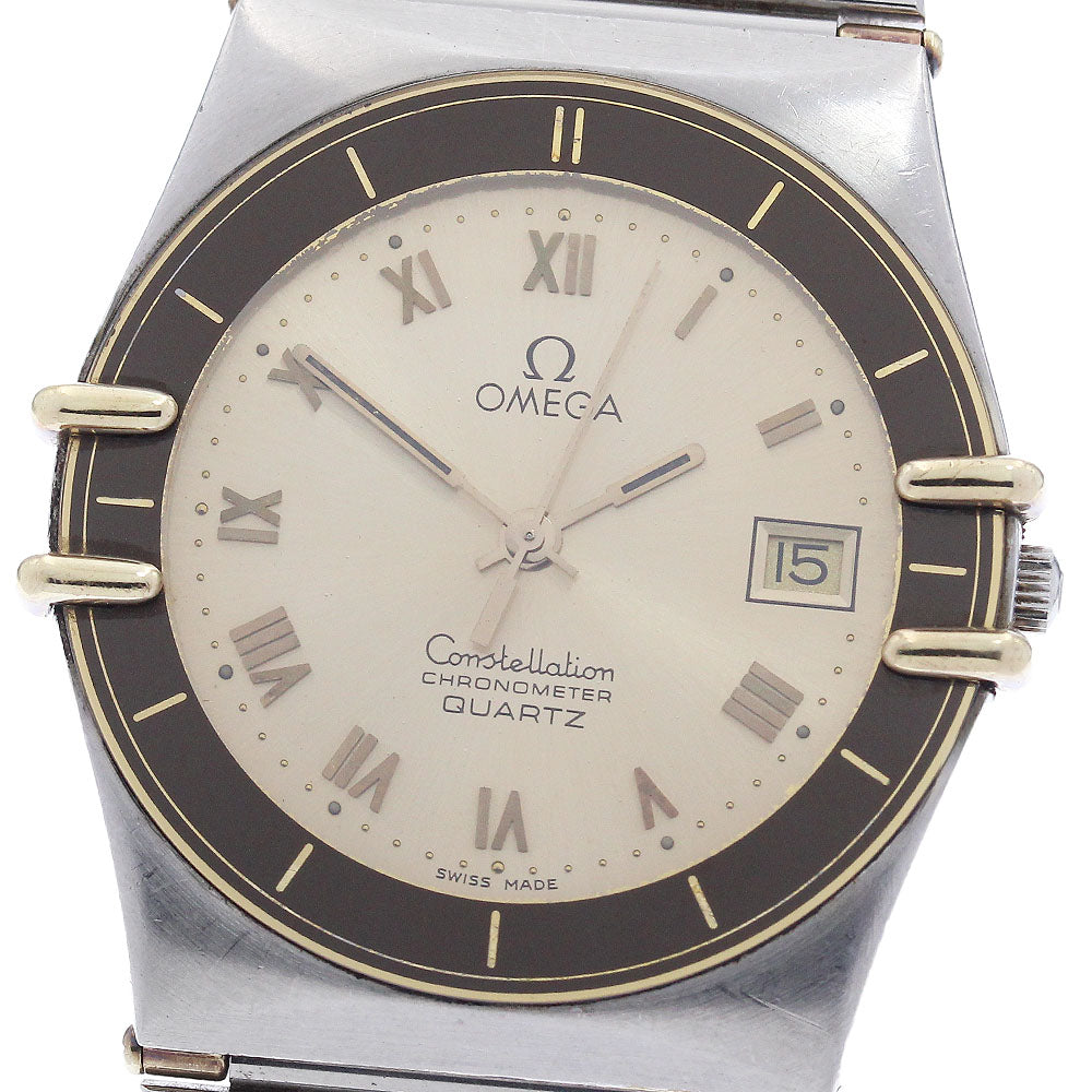 OMEGA Constellation date half bar gold Dial Quartz Men's Watch_960249