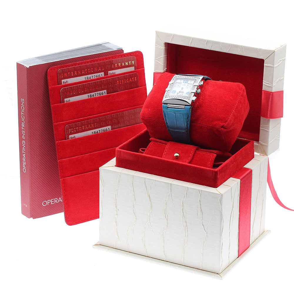 OMEGA Constellation Quadra 1847.76.61 diamond bezel chronograph White shell Dial Quartz Ladies Watch_960321