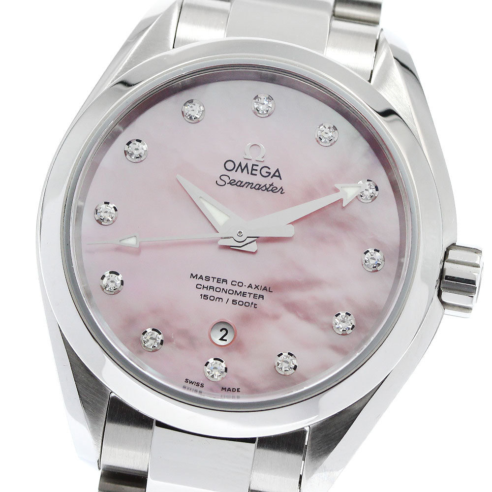 OMEGA Seamaster Aqua Terra 231.10.34.20.57.003 12P diamond date Pink shell Dial Automatic Ladies Watch_960444