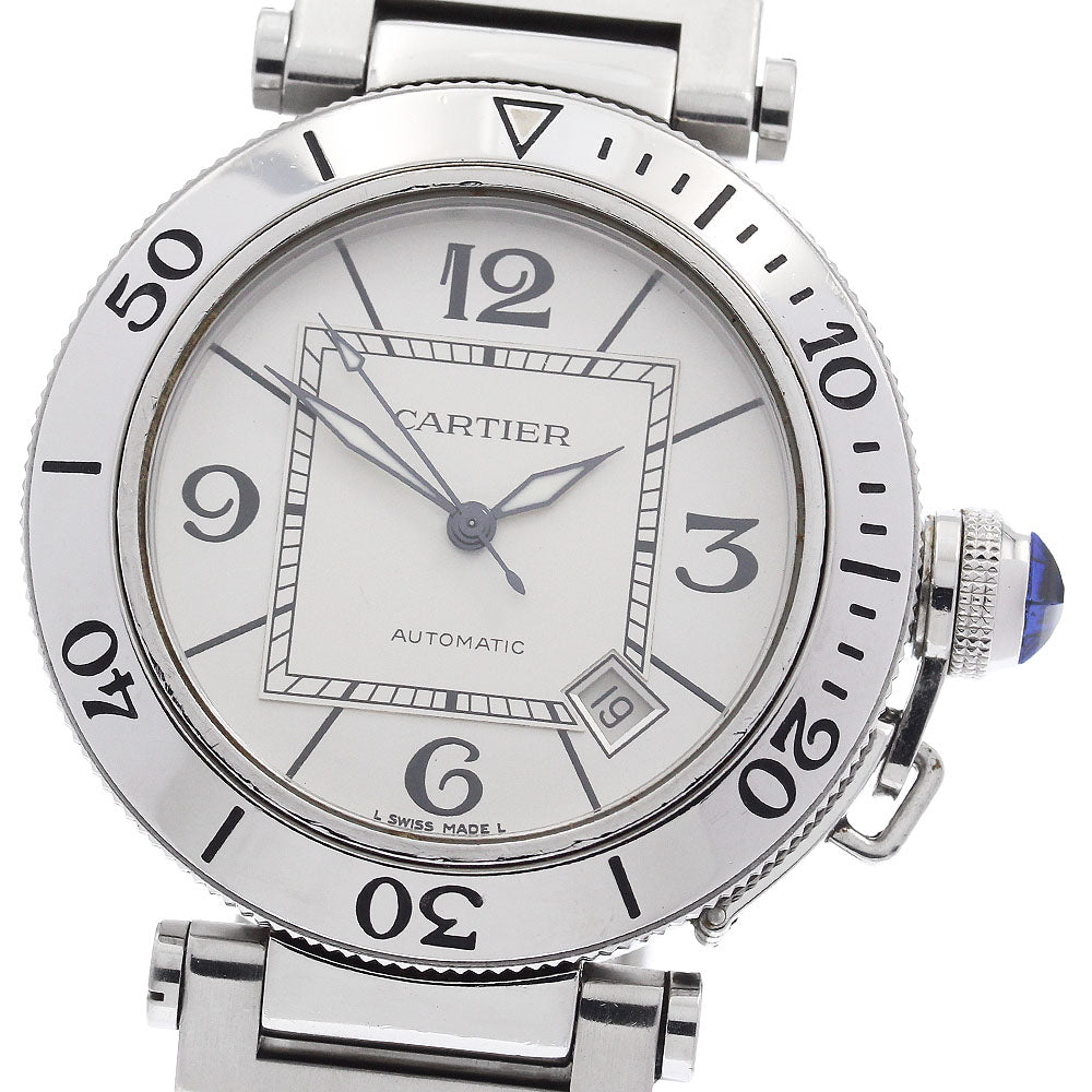 CARTIER Pasha Sea timer W31080M7 Date Silver Dial Automatic Men's Watch_960519