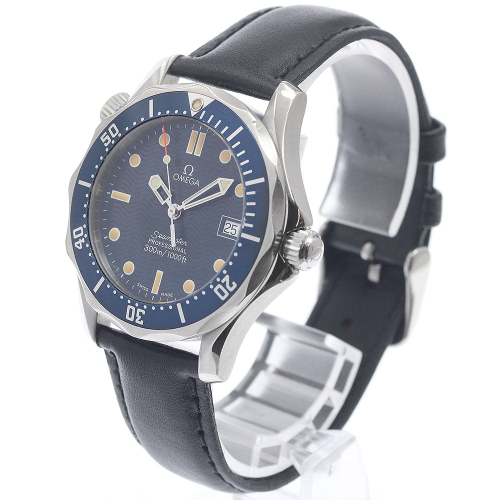 OMEGA Seamaster300 2561.80 Date Navy Dial Quartz Boy's Watch_960576