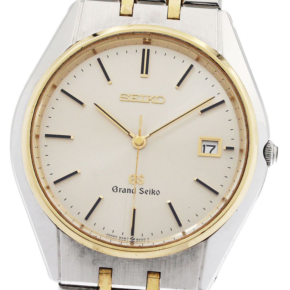 SEIKO Grand Seiko SBGS004/9587-8000 Date Champagne Gold Dial Quartz Men's_960602
