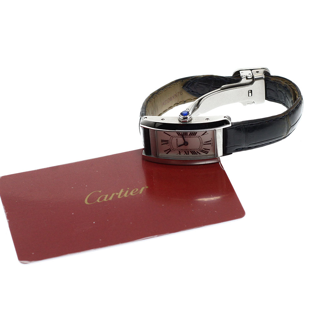 CARTIER Tank AmericanSM WSTA0016 Silver Dial Quartz Ladies Watch_960609