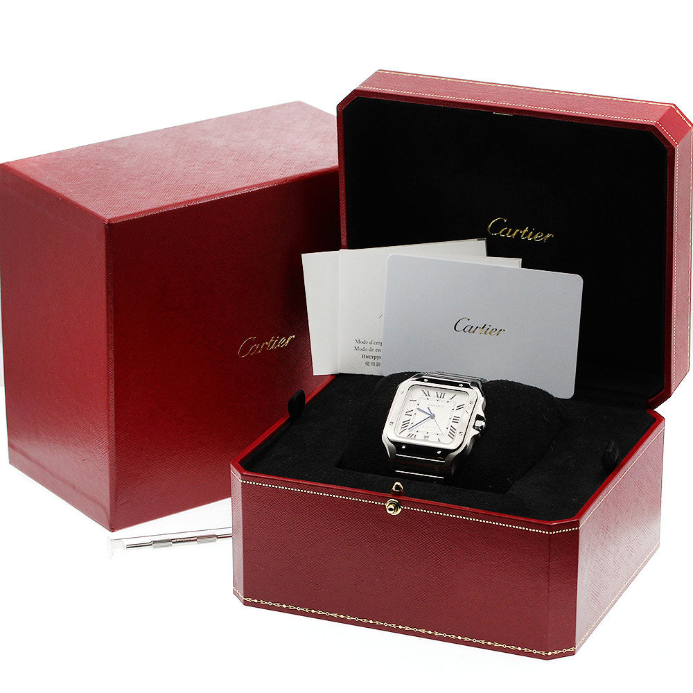 CARTIER Santos de Cartier LM WSSA0018 Date Silver Dial Automatic Men's_960635