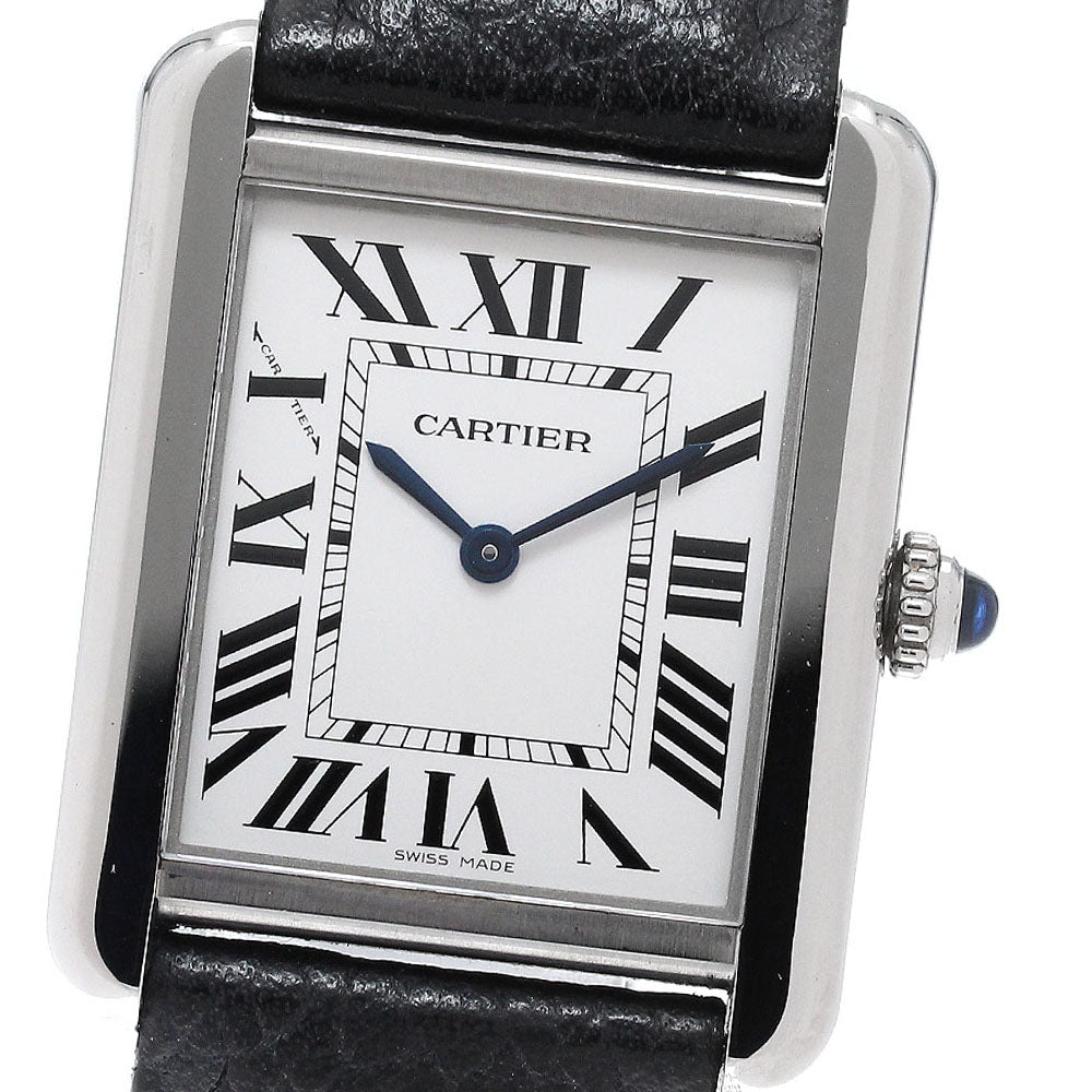 CARTIER Tank solo SM WSTA0030 Silver Dial Quartz Ladies Watch_960814