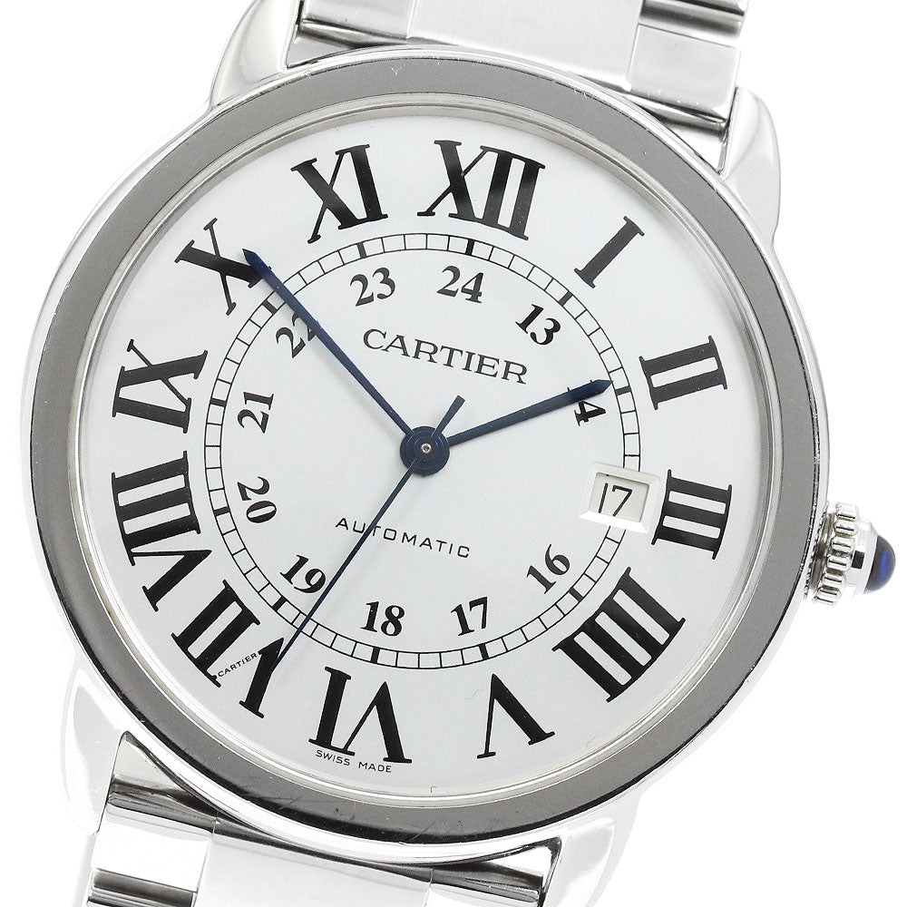 CARTIER Ronde Solo XL W6701011 Date Silver Dial Automatic Men's Watch_960820