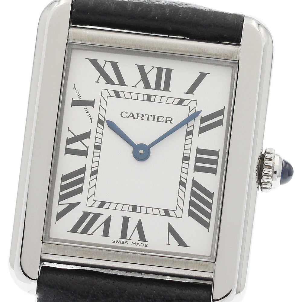 CARTIER Tank solo SM WSTA0030 Silver Dial Quartz Ladies Watch_960845