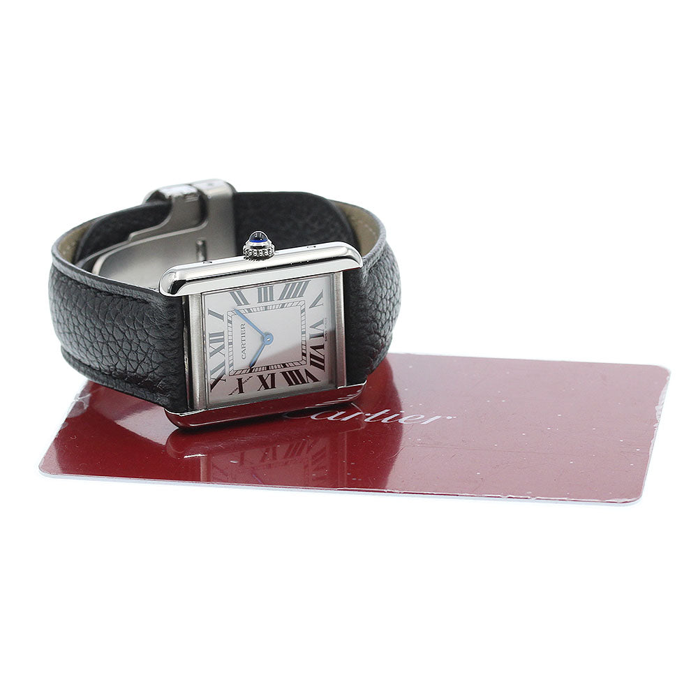 CARTIER Tank solo SM WSTA0030 Silver Dial Quartz Ladies Watch_960845
