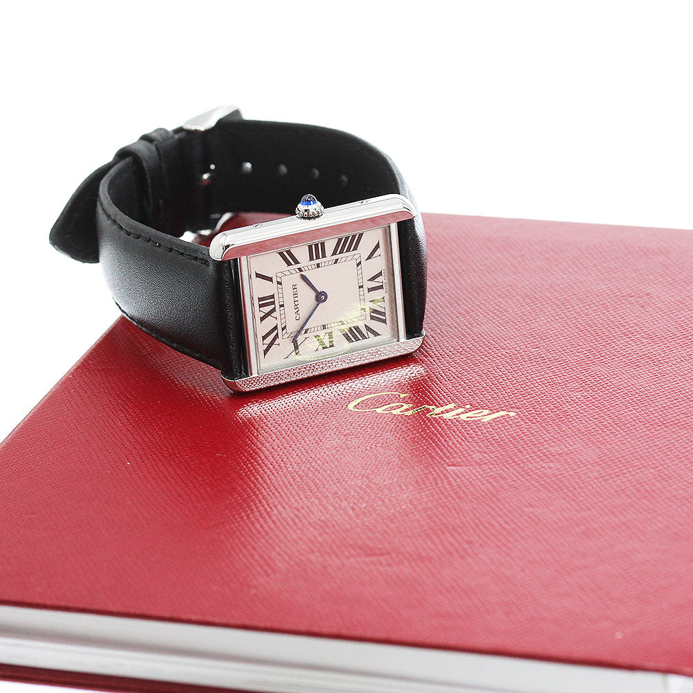 CARTIER Tank solo LM W5200003 Silver Dial Quartz Men's Watch_960895