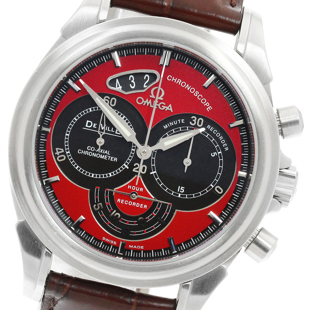 OMEGA De Ville Chronoscope 4851.61.31 Co-Axial Date Red / black Dial Automatic Men's Watch_961021