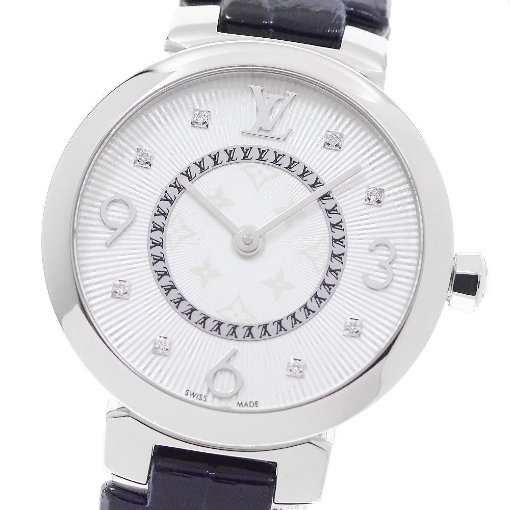 LOUIS VUITTON Tambour slim Q12MG 8P diamond Quartz Ladies Watch_961103