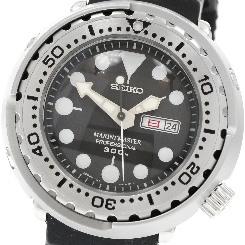 SEIKO Marine master SBBN017/7C46-0AC0 Day date black Dial Quartz Men's_961146