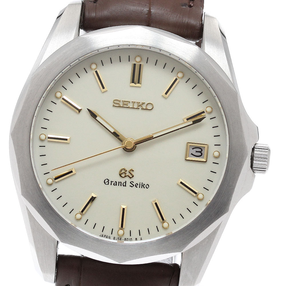 SEIKO Grand Seiko 8J56-8010/SBGF007 Date beige Dial Quartz Men's Watch_961280