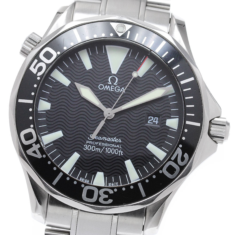 OMEGA Seamaster300 2264.50 Date black Dial Quartz Men's Watch_961353