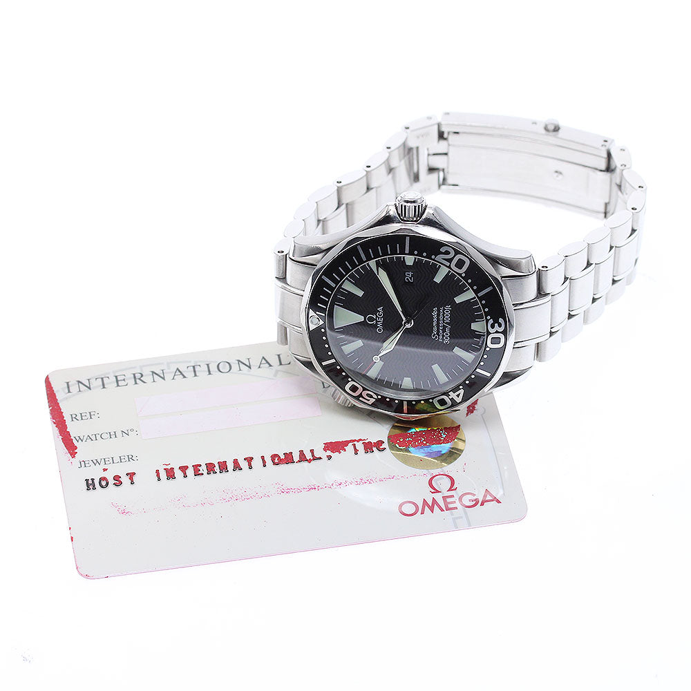 OMEGA Seamaster300 2264.50 Date black Dial Quartz Men's Watch_961353
