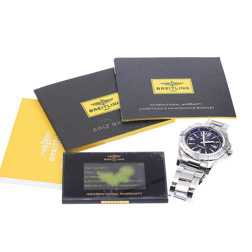 BREITLING Colt A74388 Date black Dial Quartz Men's Watch_961430