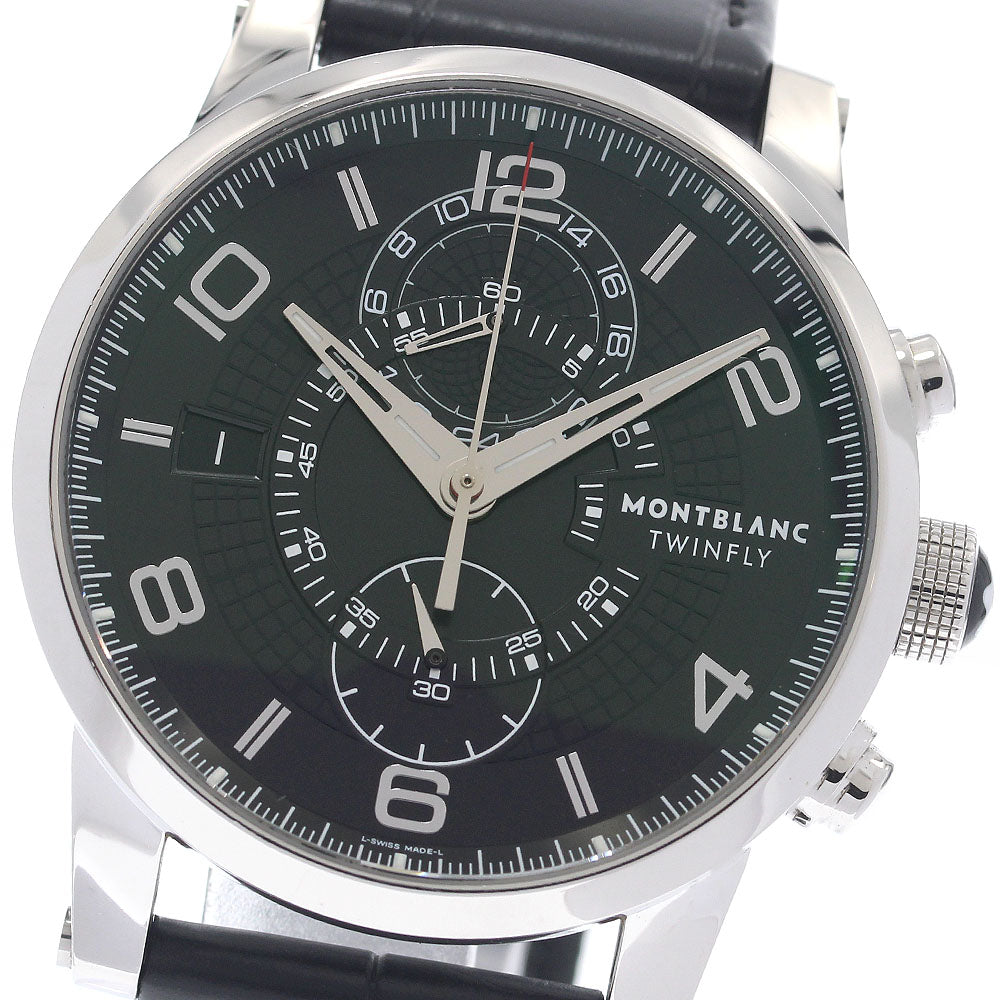 MONTBLANC Timewalker twin fly 7175 Date Chronograph black Dial Automatic Men's Watch_961478