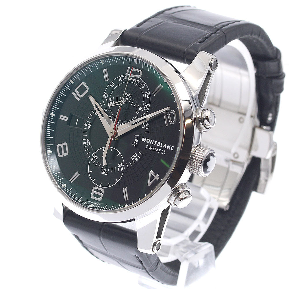 MONTBLANC Timewalker twin fly 7175 Date Chronograph black Dial Automatic Men's Watch_961478