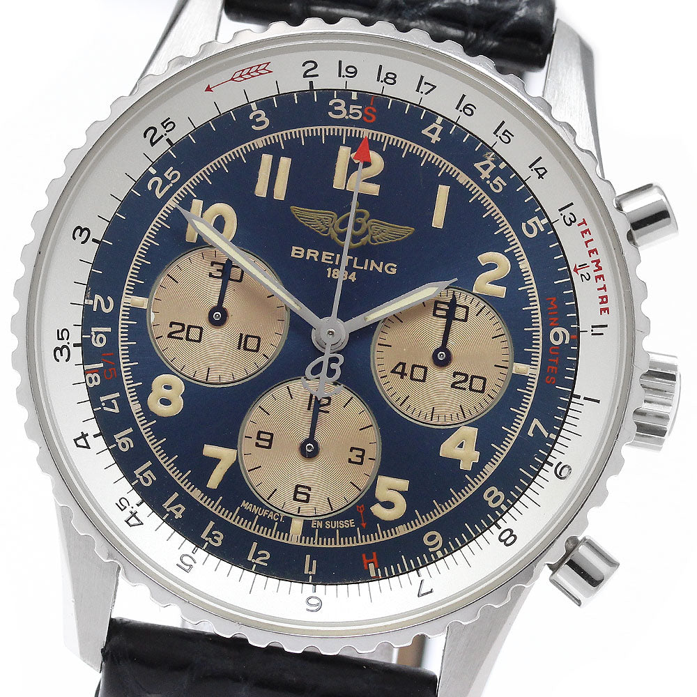 BREITLING Navitimer92 A30022 Chronograph Navy / Silver Dial Automatic Men's Watch_961492