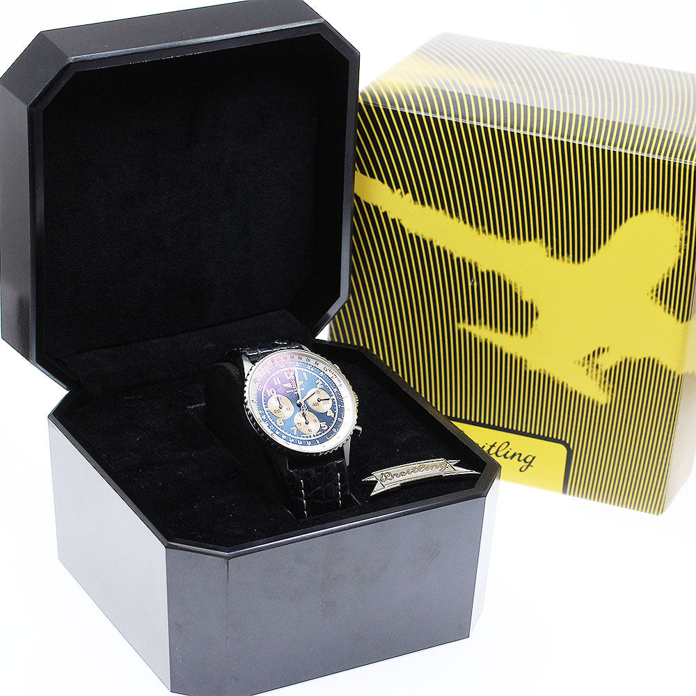 BREITLING Navitimer92 A30022 Chronograph Navy / Silver Dial Automatic Men's Watch_961492