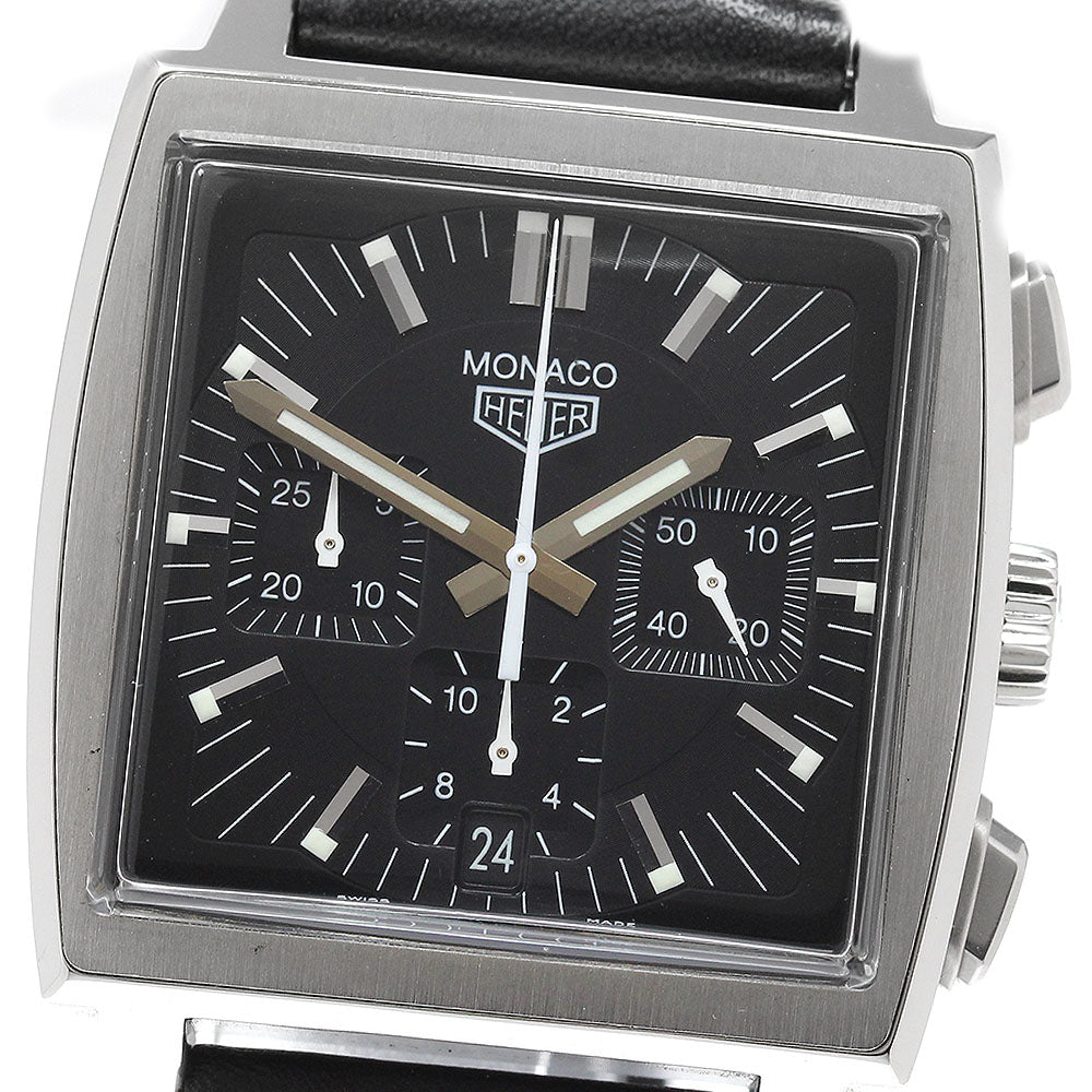TAG HEUER Monaco CS2111 Chronograph Date black Dial Automatic Men's Watch_961615