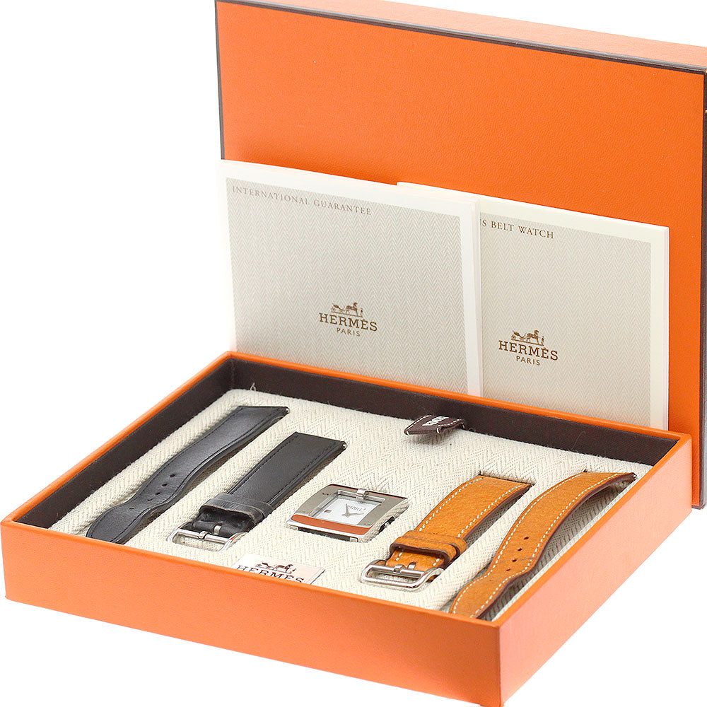 HERMES Belt watch BE1.210 white Dial Quartz Ladies Watch_961869