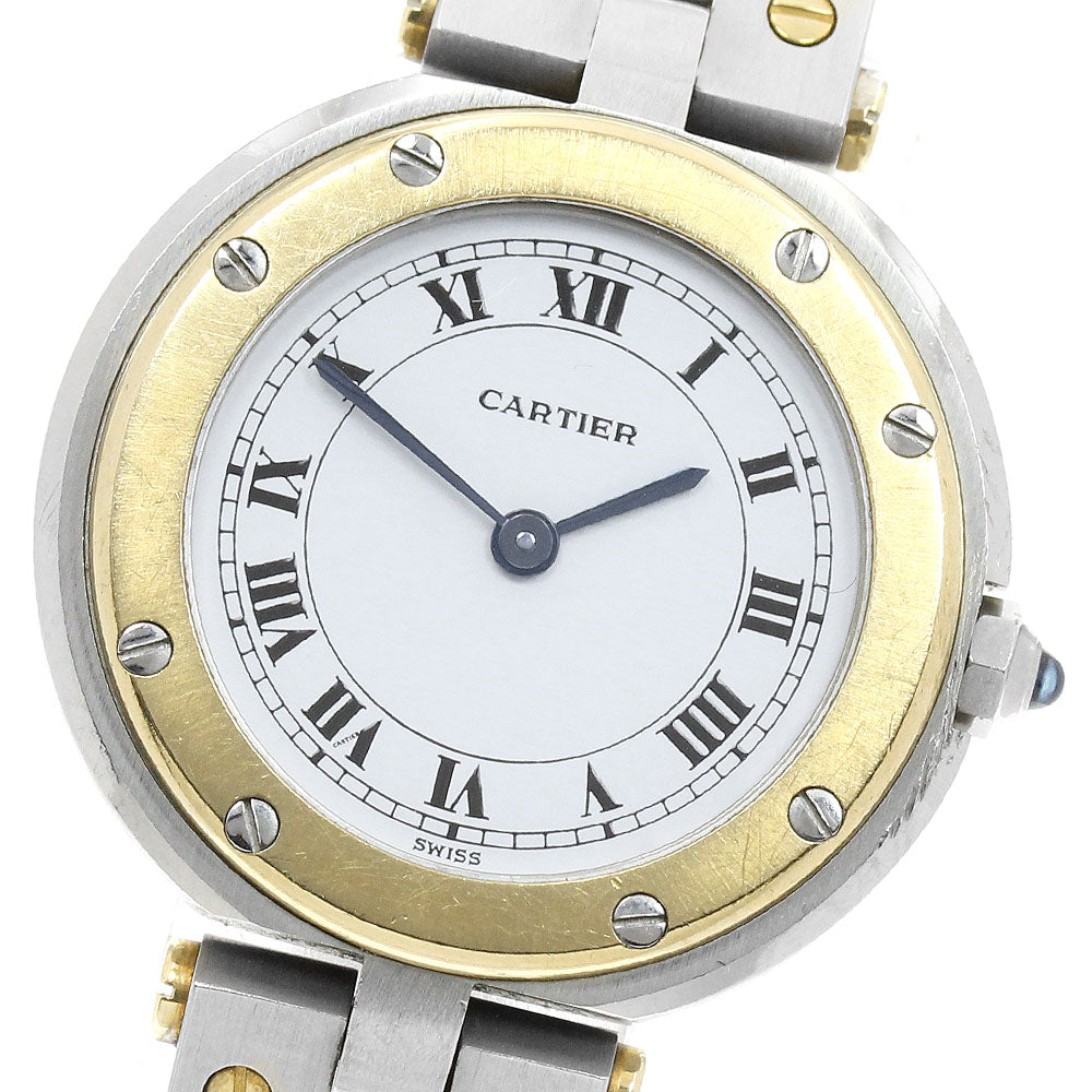 CARTIER Santos Round SM 84038288 white Dial Quartz Ladies Watch_961899