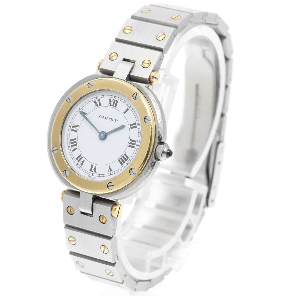 CARTIER Santos Round SM 84038288 white Dial Quartz Ladies Watch_961899