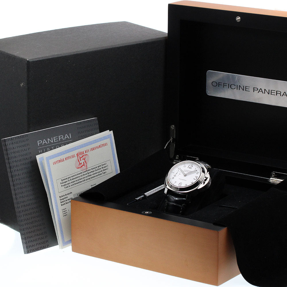 PANERAI Luminor Marina PAM00113 Small seconds white Dial Hand Winding Men's Watch_962249