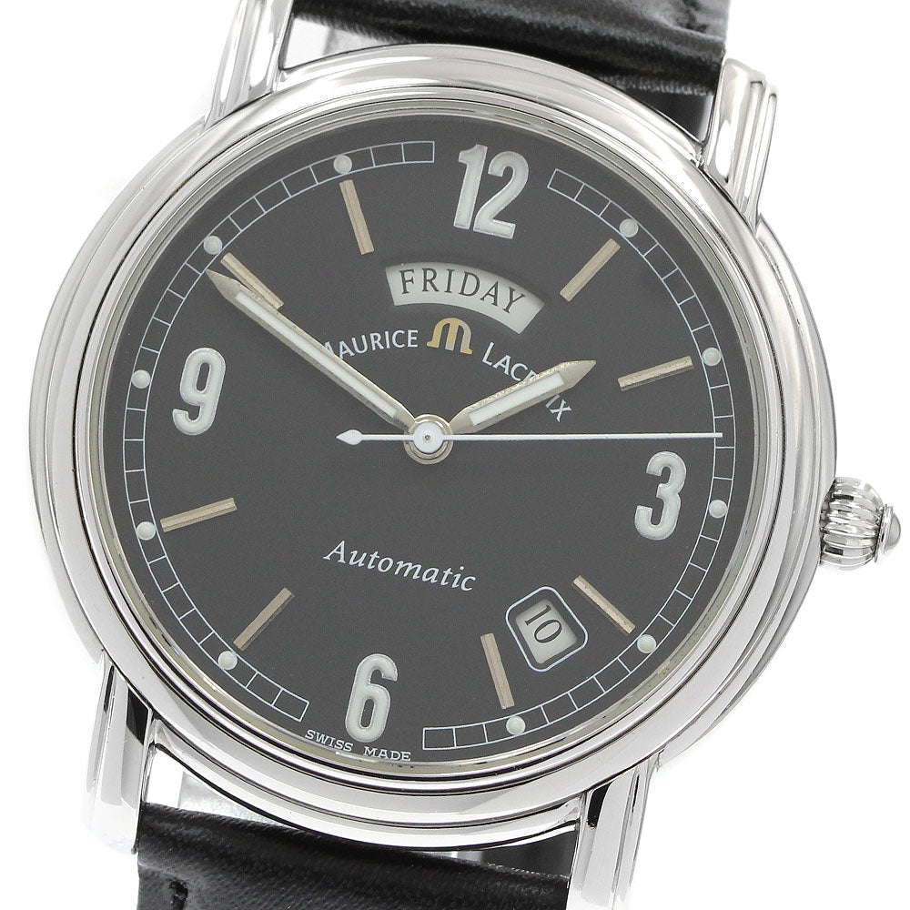 MAURICE LACROIX Pontos 09777 Day date black Dial Automatic Men's Watch_962257