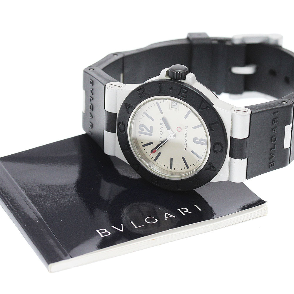 【美品】BVLGARI アルミニウム AL32Aブラック シルバー 公式】CLOSER｜ブルガリ BVLGARI AL32A アルミニウム デイト クォーツ