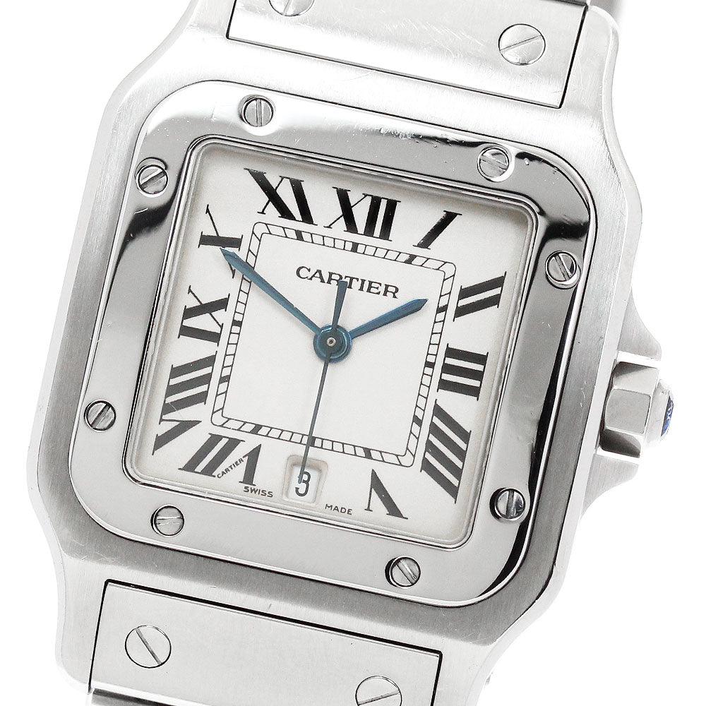 CARTIER Santos GalbeeLM W20060D6 Date Beige Dial Quartz Men's Watch_962308