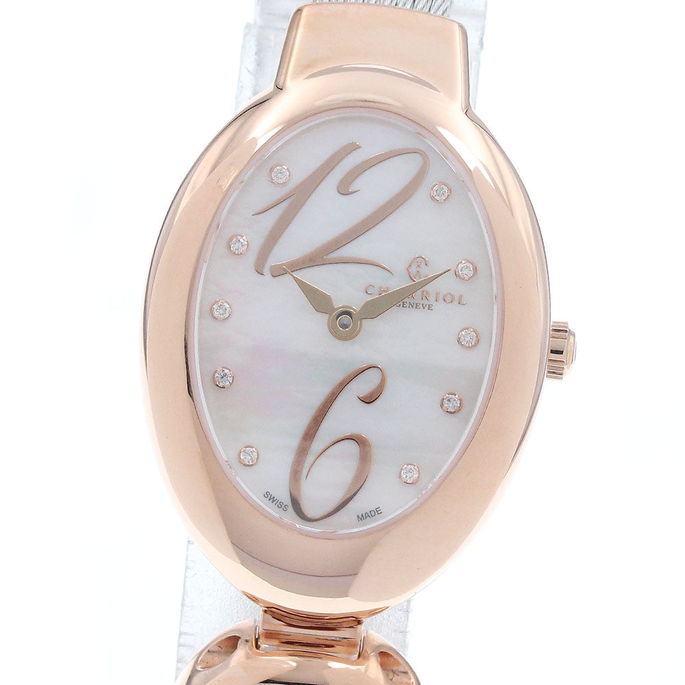 CHARRIOL Marie Olga MOP.570.O01 10P diamond White shell Dial Quartz Ladies Watch_962357
