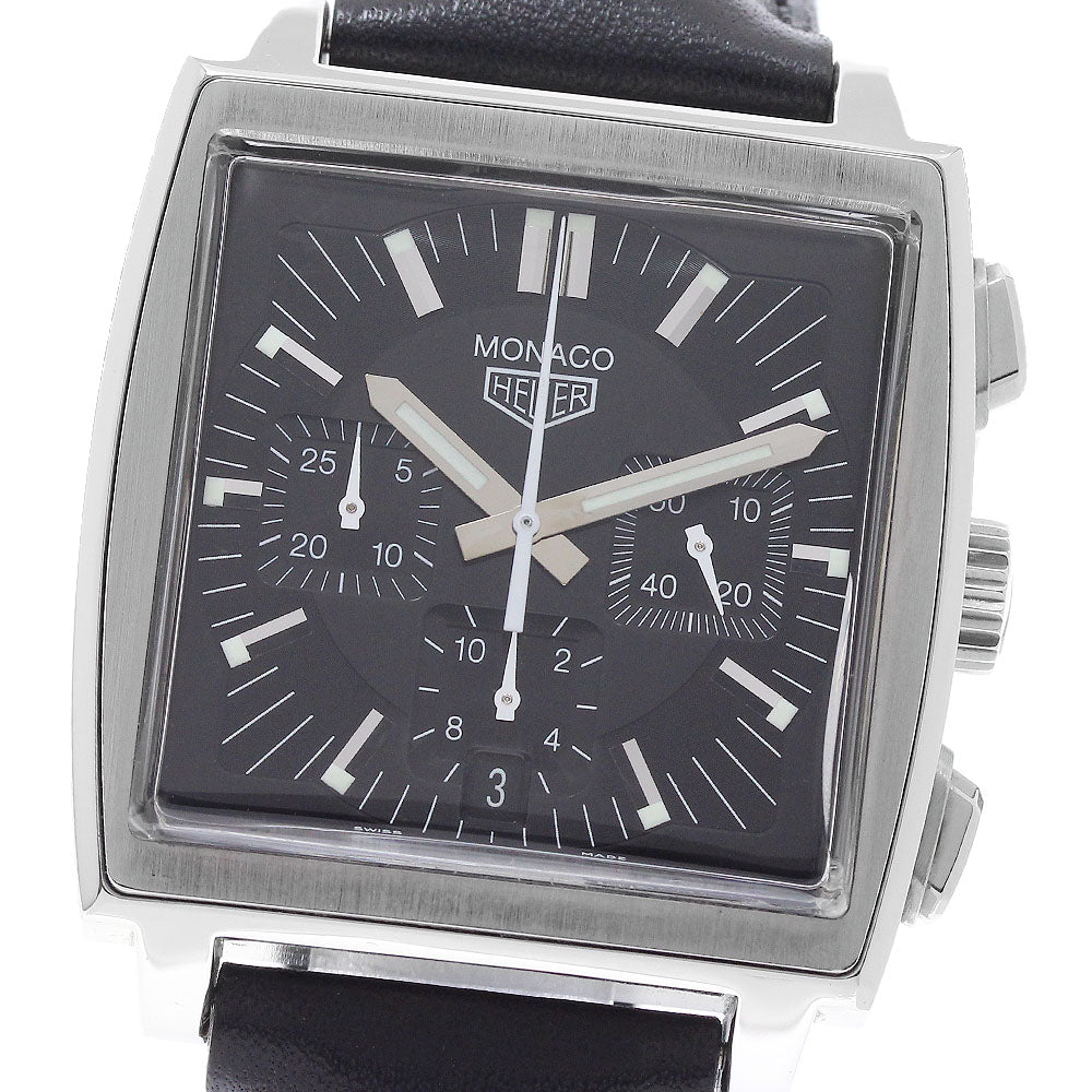 TAG HEUER Monaco CS2111 Chronograph Date black Dial Automatic Men's Watch_962424