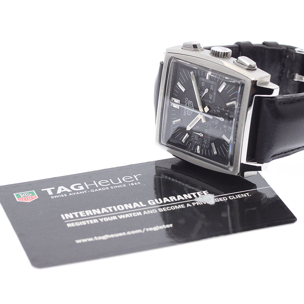 TAG HEUER Monaco CS2111 Chronograph Date black Dial Automatic Men's Watch_962424