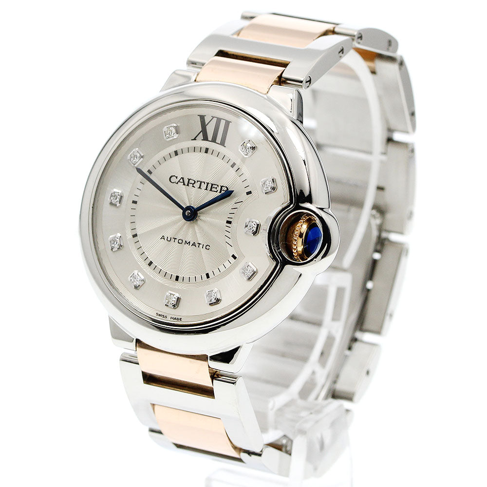 CARTIER Baron blue WE902031 11P diamond Silver Dial Automatic Men's Watch_962531