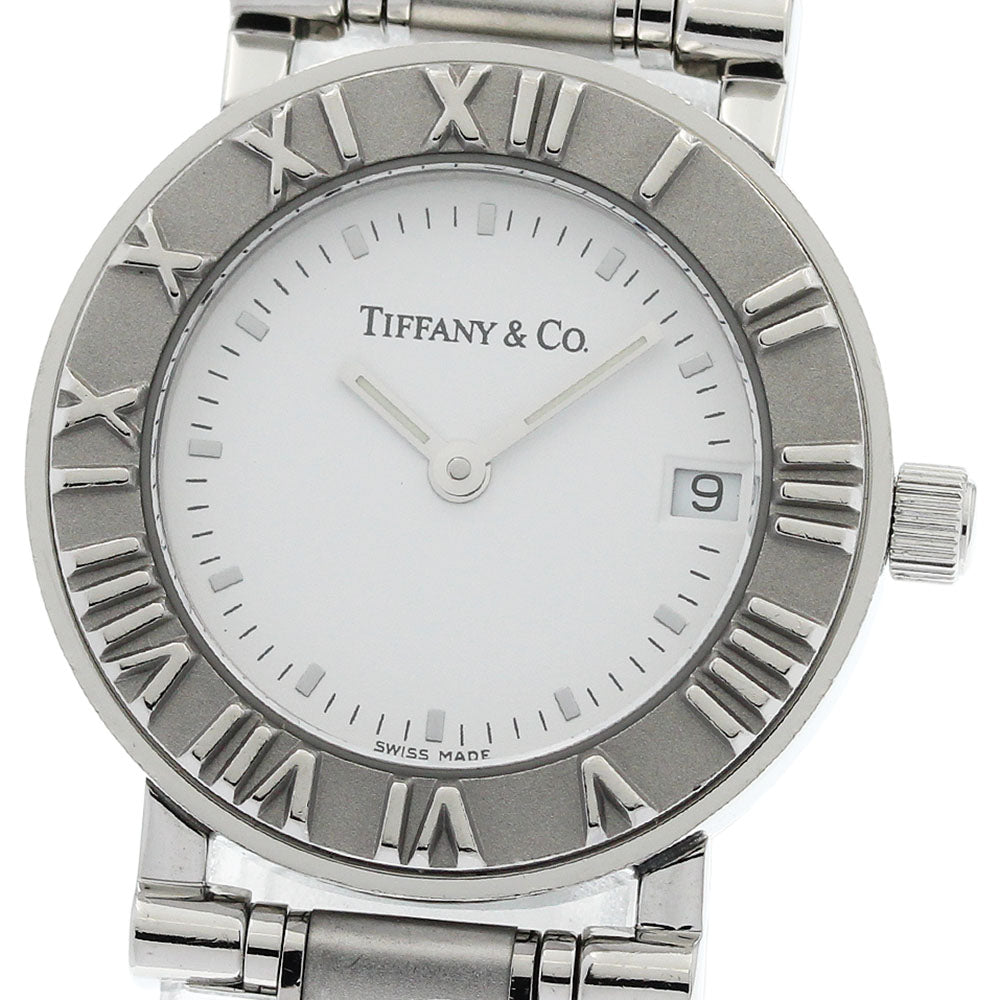 TIFFANY&Co. Atlas Date White Dial Quartz Ladies Watch_962600